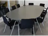 Four design g2 konferencestole i sort/blå med blank crom stel - 5