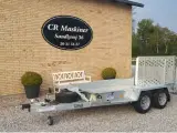 Fabriksny GH1054BT Maskintrailer med rampe  Meget kraftig og robust trailer