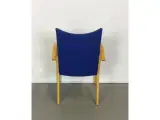 Blå konferencestole med høj ryg og armlæn - 4