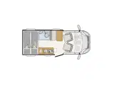 2009 - Dethleffs Globebus T001   Velholdt med dobbeltseng. - 5