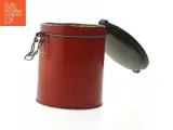 Rund Vintage metal opbevaringsdåse med lukkelåg (str. 14,5 cm) - 2