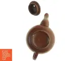 Brun keramik tekande (str. 17 x 8 x 10 cm) - 4
