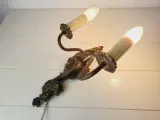 ⭐️- Smuk Antik messing væglampe - 5