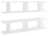 vidaXL væghylder 2 stk. 90x18x20 cm spånplade hvid