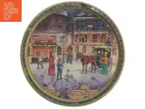 Vintage kagedåse med nostalgisk motiv (str. Ø 19,5x6,5 cm) - 2