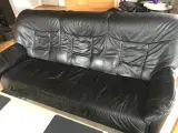 Sofa sort læder