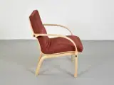 Farstrup loungestol i bøg med rust-rødt polster - 4