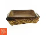 Rustik serveringsbakke med flettet kant (str. 26x20 cm) - 3