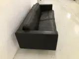 3 Pers.Sofa i sort/brun semianilin læder Ilva. - 2