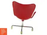 Rød retro kontorstol (str. 14x11 cm) - 2