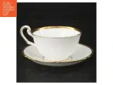 Porcelænskop og underkop sæt med guldkant - 3