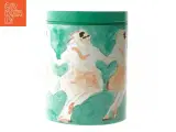 Retro irma kunstdåse Dekoreret cylinderformet dåse fra Irma (str. Ø 11,5 cm længde 15 cm) - 3