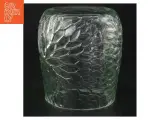 Presset Glas vase i smukt Is Krystal mønster  (str. 12 x ø, 10 cm) - 2