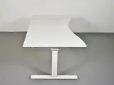 Scan office hæve-/sænkebord med hvid plade og hvidt stel, 180 cm. - 4