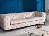 Modern 3 personernes sofa champagne