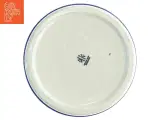 Keramik fad med blomst fra Knabstrup Denmark (str. 18 x 4 cm) - 3