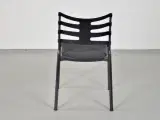 Fritz hansen konferencestol med sort sæde og sort stel - 3