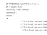 HUGORM/ Frank Hvam i Horsens