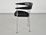 Efg bondo dialog konferencestol med sort alcantara polster, alugråt stel og sort fod - 2
