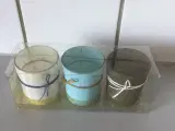 3 stk glas vaser
