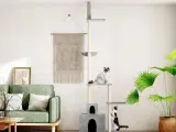 Kradsetræ fra gulv til loft 250,5-276,5 cm lysegrå