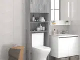 Badeværelsesskab 64x25,5x190 cm grå sonoma-eg