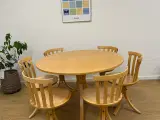 Rundt Edsbyverken spisebord Ask m/6  stole - 4