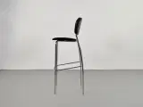 Efg barstol i sort på krom stel - 4
