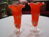 2 stk. orange Tivoli glasvaser