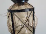 loft lampe med røgfarvet glas