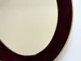 Ovalt vægspejl m velour og strop, NB - 5