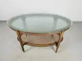 ⭐️- Vintage sofabord i glas og træ - 5