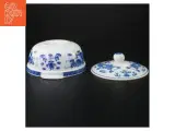 Orientalsk  Blå og hvid porcelæns skål med låg (str. 17 cm) - 2