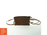 Brun læder skuldertaske (str. 12x19x7 cm) - 4