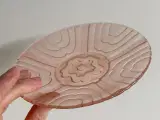 Skål og tallerken, rosa glas, sæt - 3