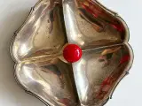 Cabaretfad, sølvplet m rød kugle - 4