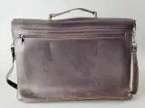 ⭐️· Robust og Rummelig Læder Taske / Dokumentmappe - 5