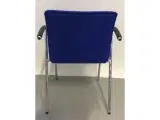 Four design g2 konferencestole i blå med blank crom stel - 3