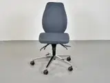 Scan office kontorstol med blå/grå polster og krom stel