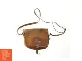 Brun læder skuldertaske (str. 22x27 cm) - 3
