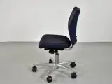 Häg h04 kontorstol med sort/blå polster og alugråt stel - 2