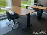 LOT: hæve/sænke borde med kontorstole Conset 501-2 4 styk - 2