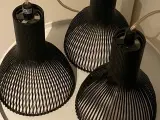 Loftlamper 3 stk. sorte i jern