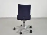 Häg h04 kontorstol med sort/blå polster og alugråt stel - 3