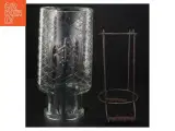 Rustik Glasvase med metalholder (str. Glasset 25,5 x 13 x 9 cm) - 5