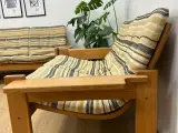 Sofasæt 3-pers + 2-pers, samt en høj stole i Eg,  - 2