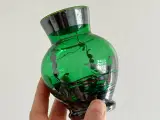 Venetiansk glasvase, grøn m sølvdeko - 4
