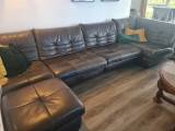 Læder sofa med mange muligheder 