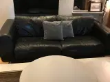 Sofa læder sort