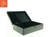 Antik sort dekoreret kinesisk lak trææske (str. 28 x 19 x 8,5 cm) - 5